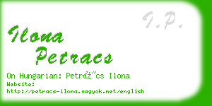 ilona petracs business card